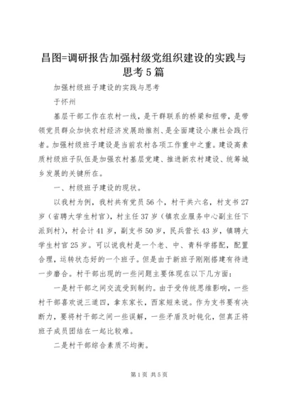 昌图=调研报告加强村级党组织建设的实践与思考5篇 (4).docx