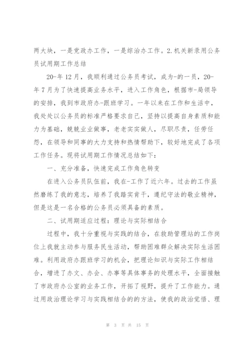 机关新录用公务员试用期工作总结5篇.docx
