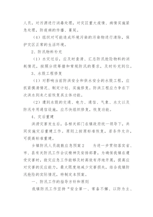 乡镇防汛人员疏散应急预案.docx