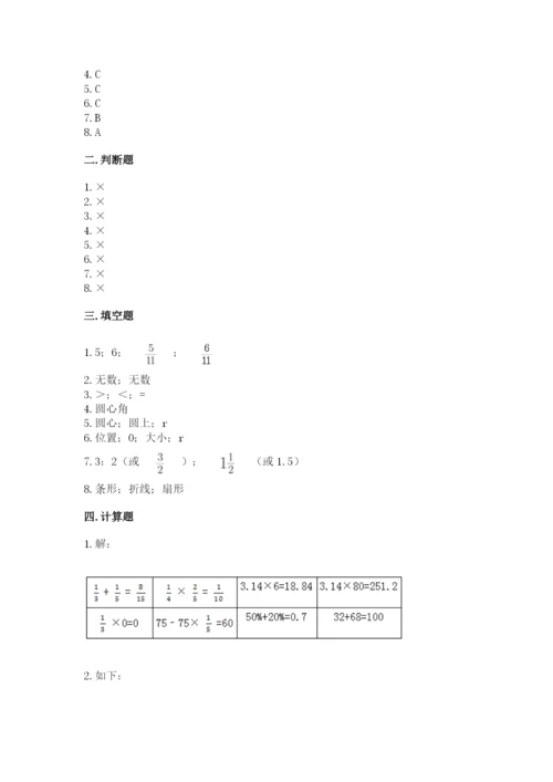 小学数学六年级上册期末卷附参考答案（名师推荐）.docx