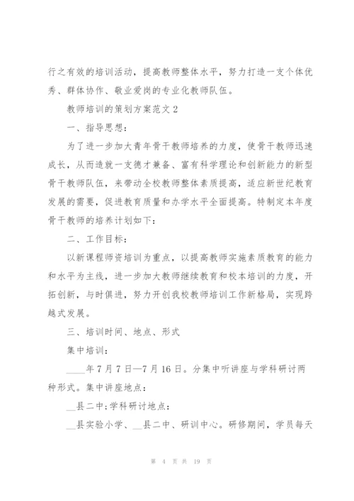 教师培训的策划方案范文.docx