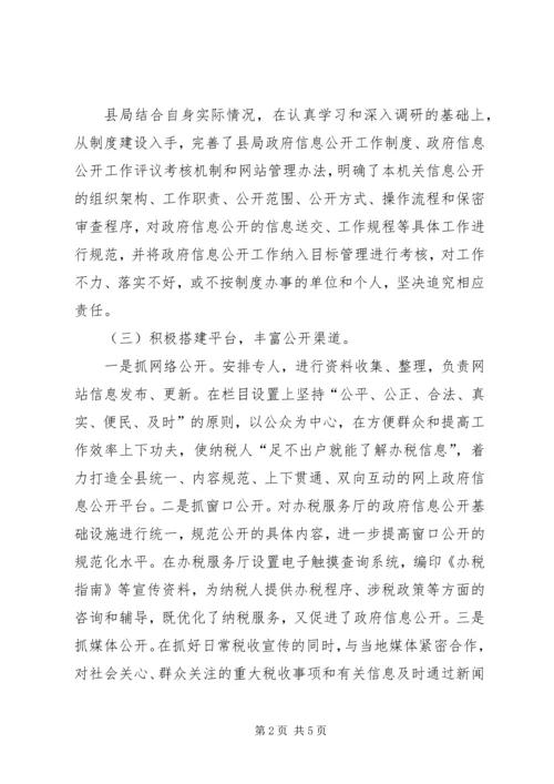 国税局政府信息公开工作报告.docx