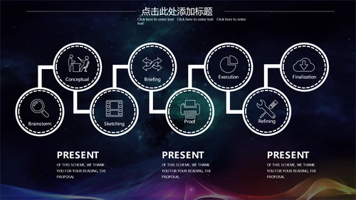 幻彩宇宙黑洞商业计划书通用PPT模板