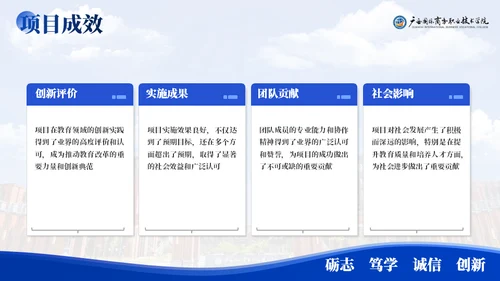 广西国际商务职业技术学院-蓝色系学术风通用PPT模板