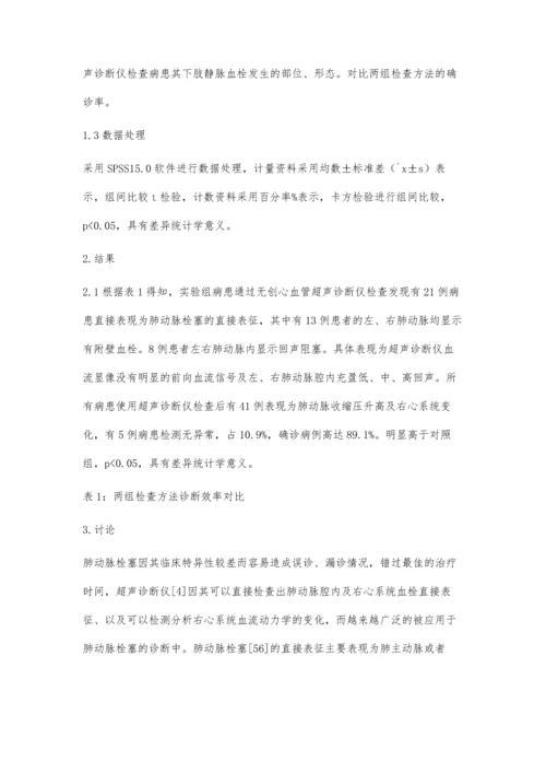 无创心血管超声的临床应用及意义评析.docx