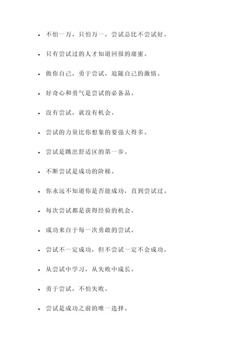 关于不断尝试的名言警句