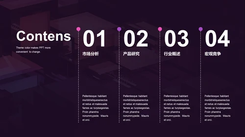 紫色商务现代电子科技研究报告
