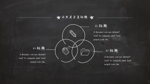 黑板风粉笔字毕业答辩通用PPT模板