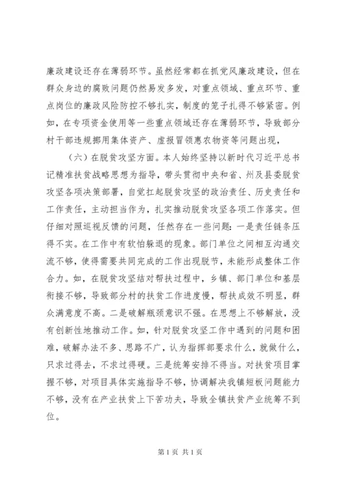 在巡视整改专题民主生活会上的发言提纲【参考范文】.docx