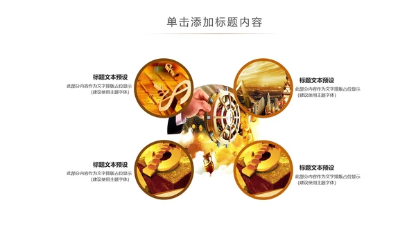金色大气金融投资理财商务ppt模版