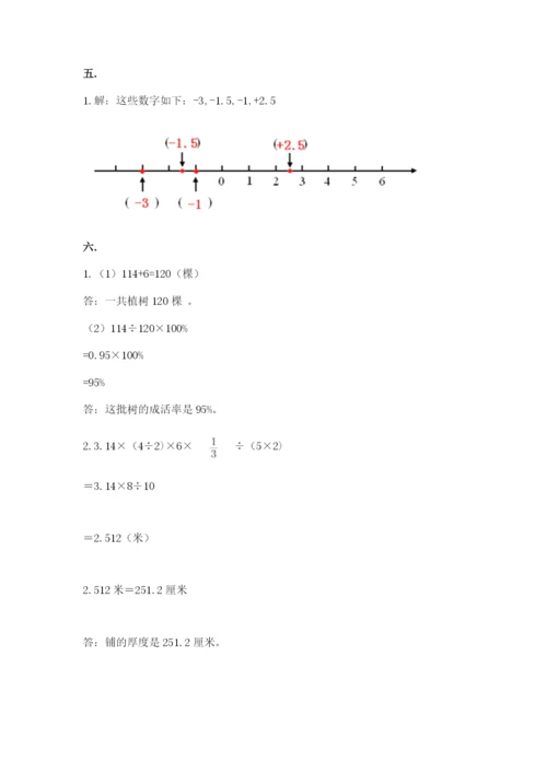 最新苏教版小升初数学模拟试卷附答案（研优卷）.docx