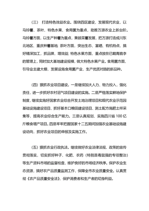 市农业局工作计划.docx