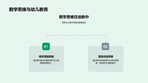 幼教数学思维培养PPT模板