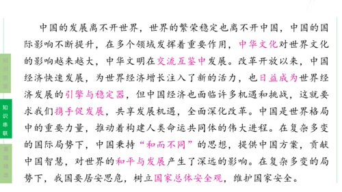 第二单元  世界舞台上的中国单元复习课件(共46张PPT)2023-2024学年度道德与法治九年级下