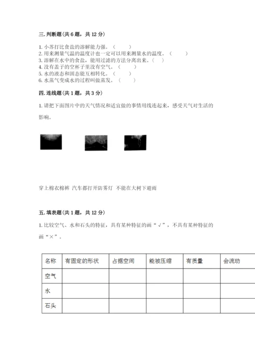 教科版三年级上册科学期末测试卷（考试直接用）.docx