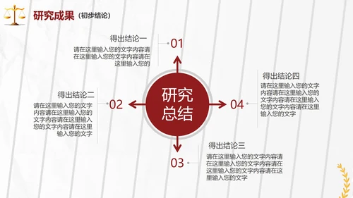 简约大气法学专业毕业答辩汇报PPT模板