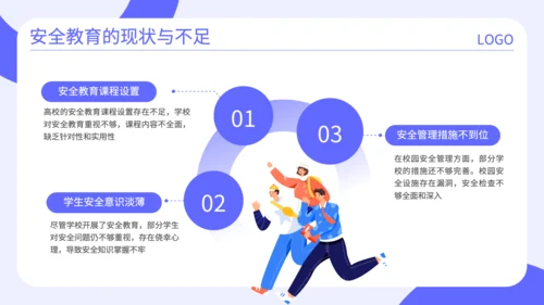 蓝色扁平风安全警示教育班会PPT