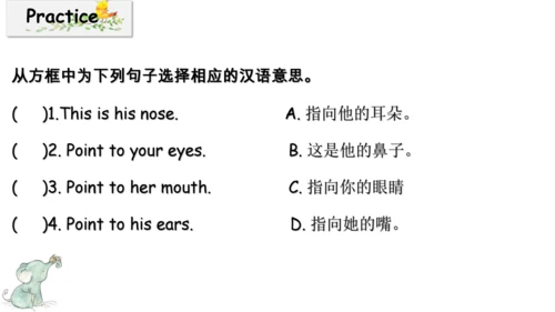 Module 10 Unit 2 Point to her nose   课件(共33张PPT)