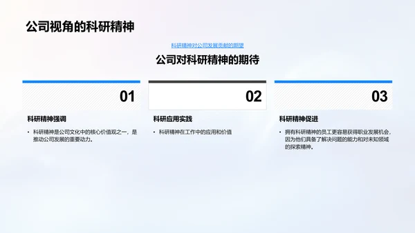 公司文化中的科研精神