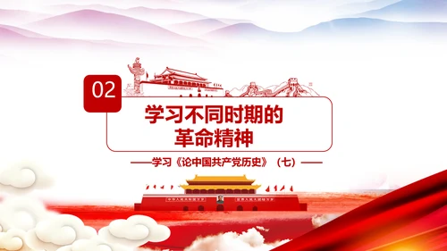 学习论中国共产党历史革命精神党课PPT模板