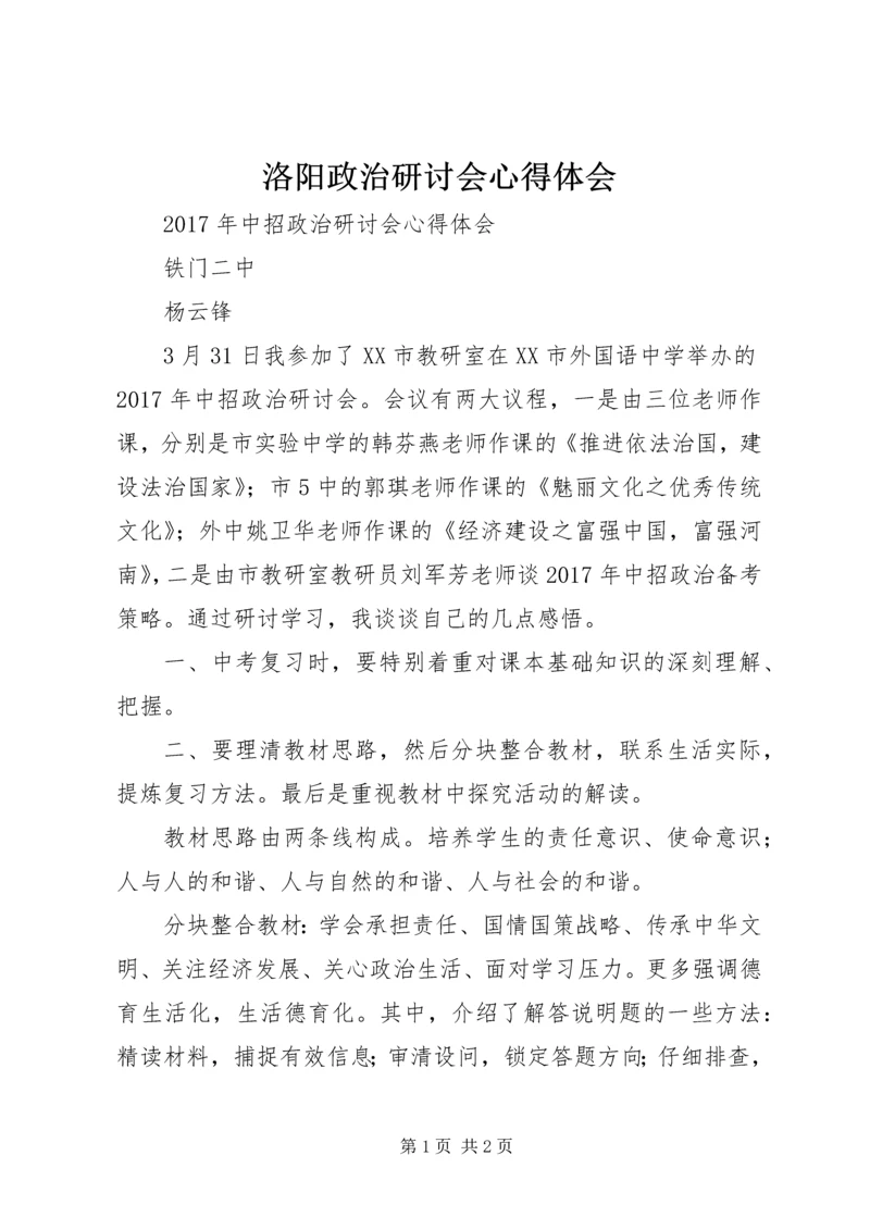 洛阳政治研讨会心得体会.docx