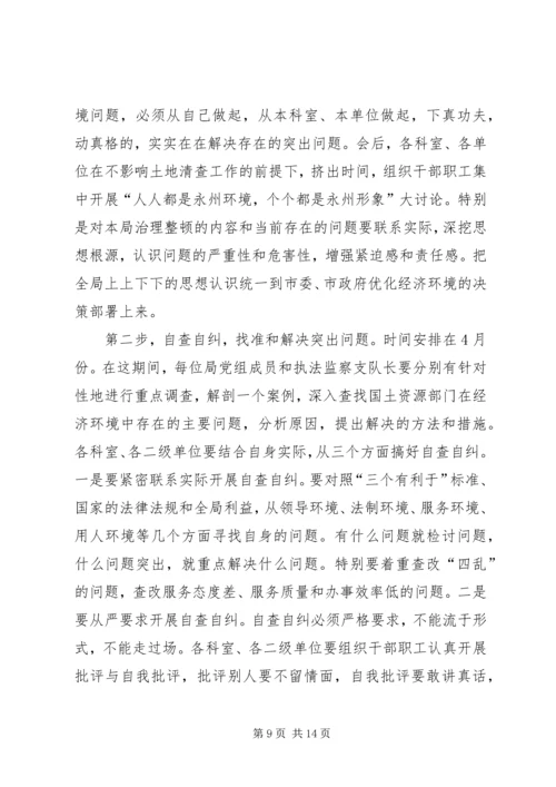 在优化经济环境整顿和规范经济秩序动员会上讲话.docx