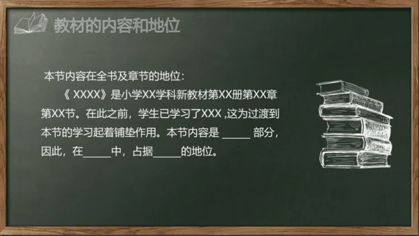 开始上课教师粉笔说课教学黑板PPT模板