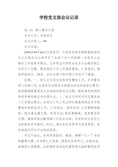 学校党支部会议记录.docx