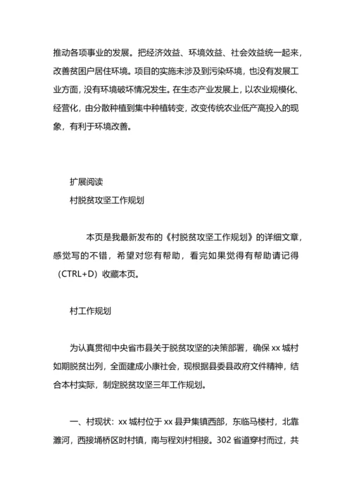 村精准脱贫规划.docx