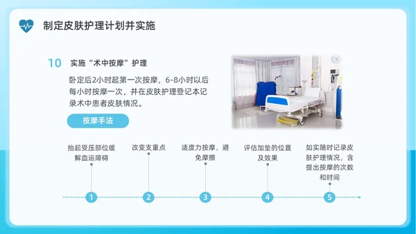 蓝色水彩简约商务手术室患者皮肤管理企业培训PPT
