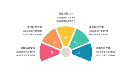 一键改色通用时间递进关系图PPT模板