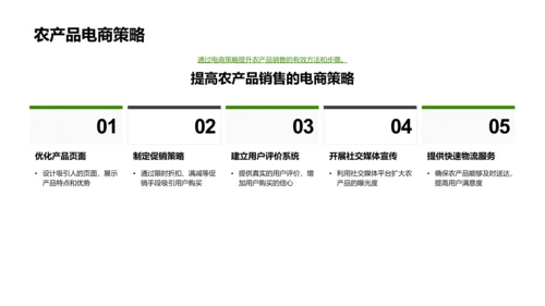 农产品电商销售策略PPT模板