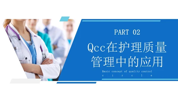 蓝色简约风运用品管圈活动 改进质量管理医护人员培训PPT模板品管圈医疗质量管理品管圈