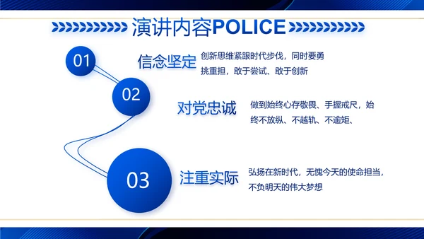 蓝色大气公安警察工作汇报动态PPT