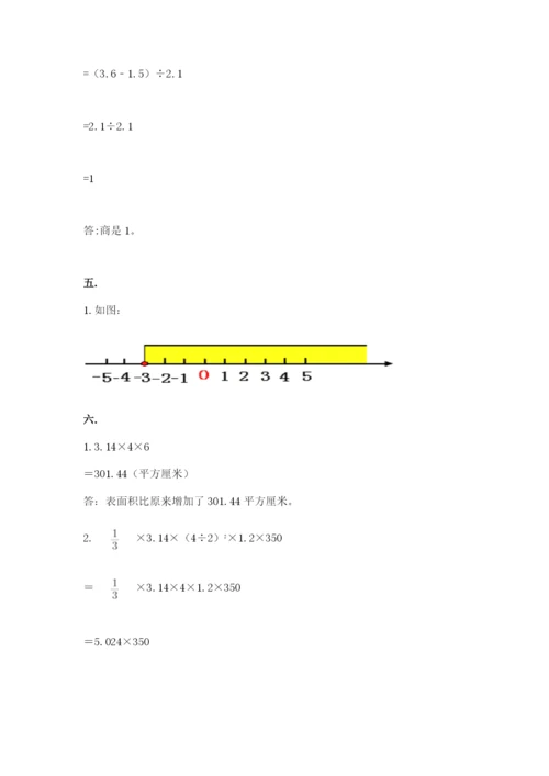 人教版数学六年级下册试题期末模拟检测卷带答案（满分必刷）.docx