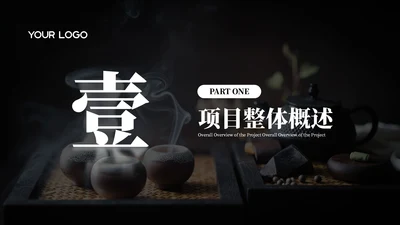 黑色简约风章节页PPT单页