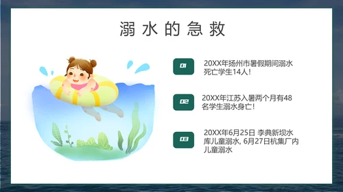 儿童暑期防溺水教育PPT模板