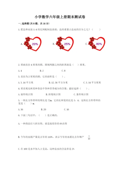 小学数学六年级上册期末测试卷含答案【黄金题型】.docx