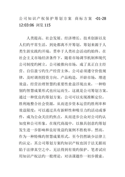 专题策划专题方案的知识产权保护专题方案.docx