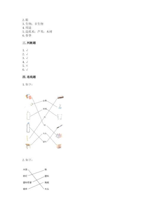 教科版小学二年级上册科学期末测试卷审定版.docx