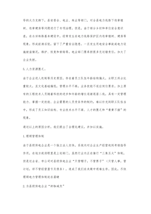 浅析县级供电企业面临的主要困难及建议.docx