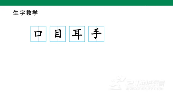 识字3 口耳目 生字动画课件