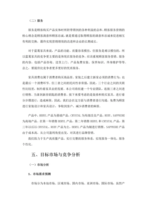 ERP沙盘蓝葛家具公司商业计划书.docx