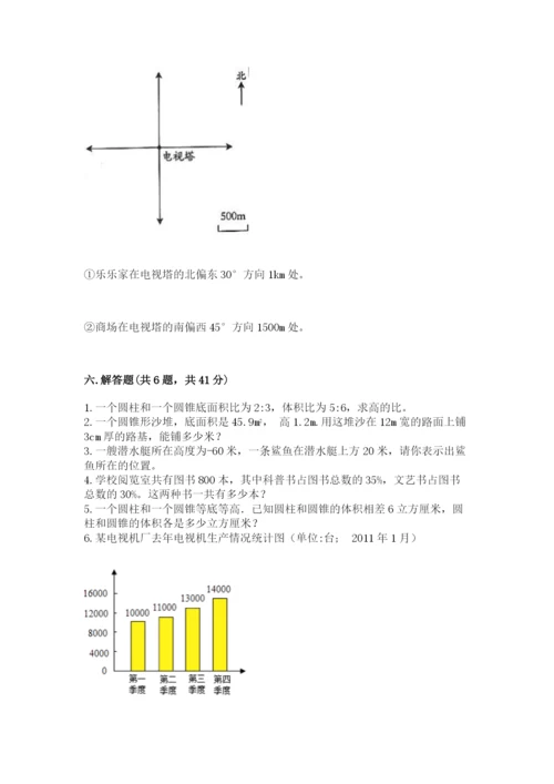 北师大版小学数学六年级下册期末检测试题附参考答案（黄金题型）.docx