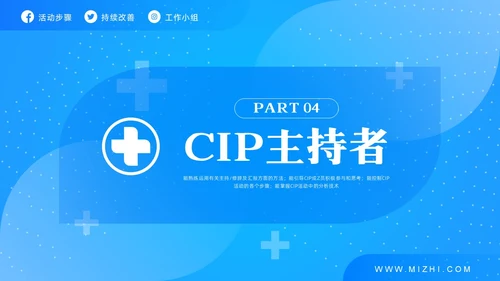 蓝色简约护理CIP改进项目PPT模板宣传PPT动态PPT改善