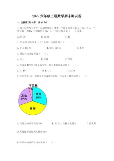 2022六年级上册数学期末测试卷及答案【各地真题】.docx