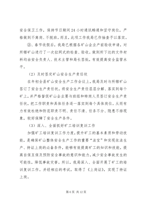 矿产开发局工作总结及工作计划.docx