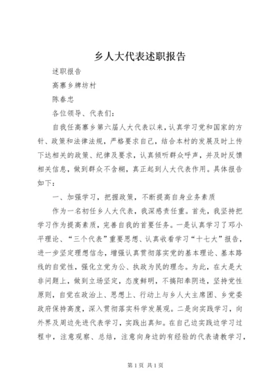 乡人大代表述职报告.docx