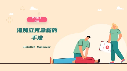 海姆立克急救法培训，急诊PPT模板