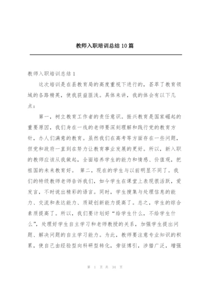 教师入职培训总结10篇.docx